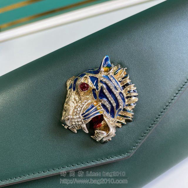 Gucci古馳包包 G家新款錢包 款號:576532 古奇綠色全皮女士翻蓋長錢包  gdj1273